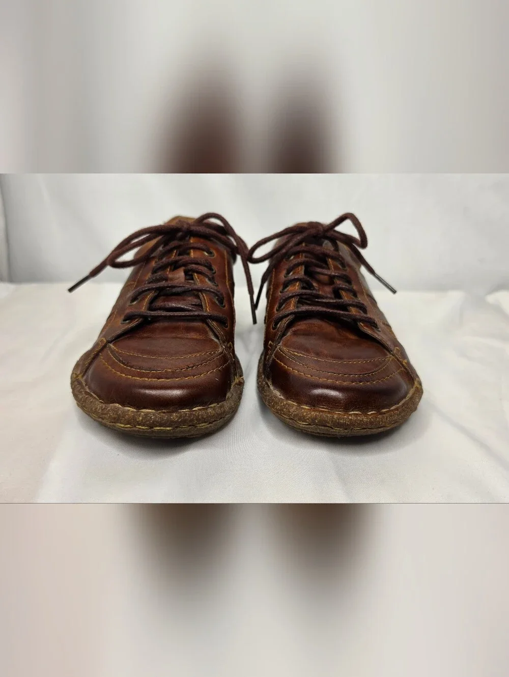 Born Womens Melissa Brown Leather Oxford Lace Up Shoes Size 7M EU38 Handcrafted